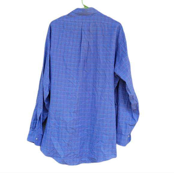 Brooks Brothers Blue Red Plaid The Original Polo Shirt Non Iron Button Down XL - Picture 7 of 10